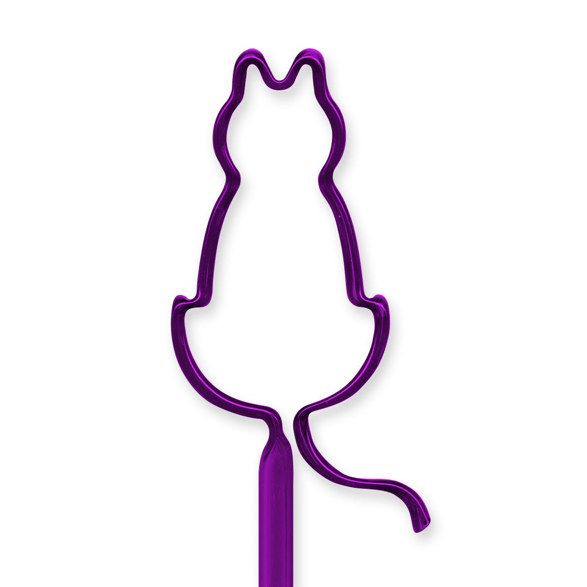 Cat With Tail - Purple