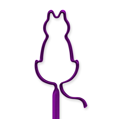 Cat With Tail - Purple