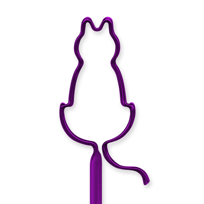 Cat With Tail - Purple